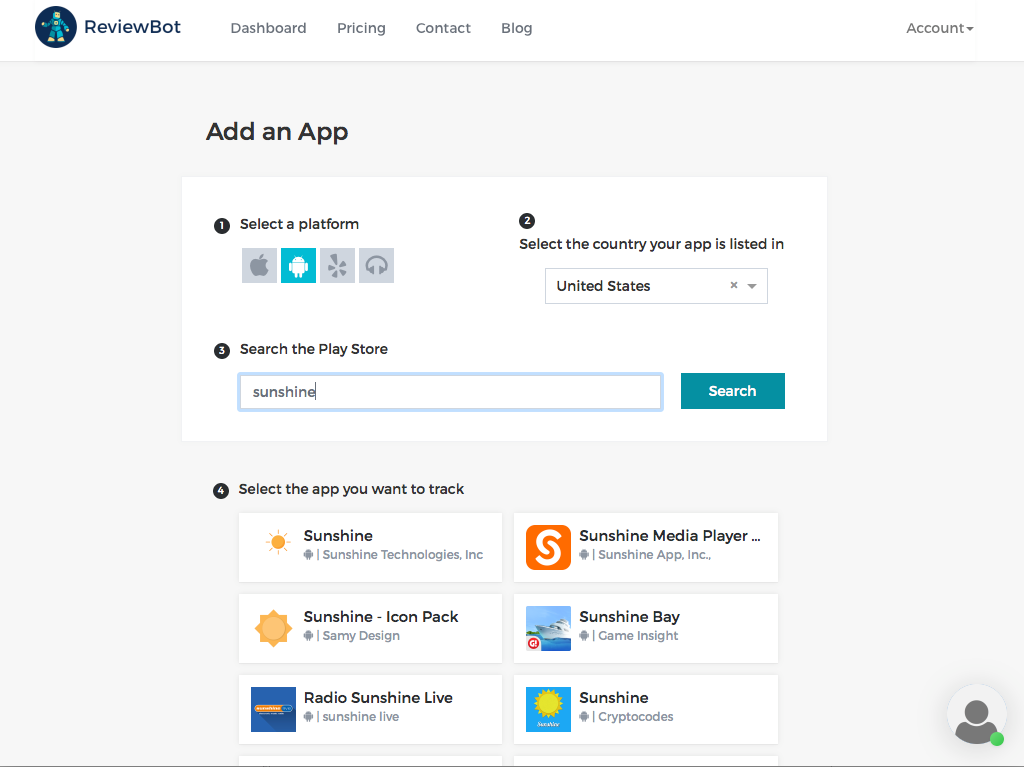 Preview image of app